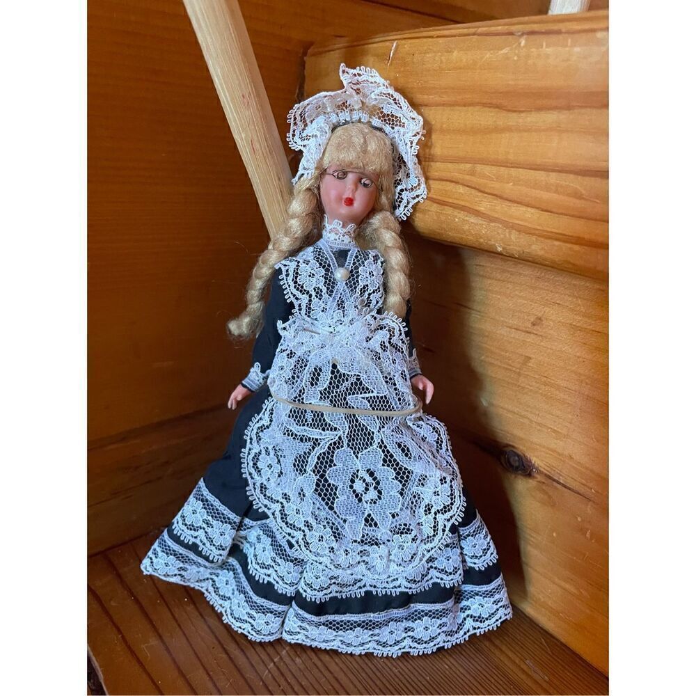 Porcelain Doll with Lace Dresa